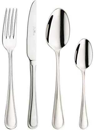 Pintinox Newport Servizio 48 Pezzi Acciaio Inox Nichel Free Serie Made in Italy (12 Persone)