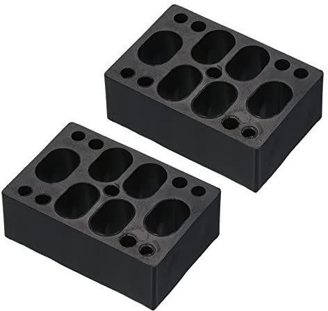 PATIKIL 2 Stück Skateboard Steigleitung Pad 28mm (1.1) Kunststoff Longboard Abgewinkelte Keildämpfer für Skateboard Auto Schwarz