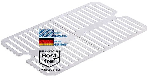 mocisa Edelstahl Grillroste für Weber Go-Anywhere | spülmaschinenfest | Set aus 2 Hälften