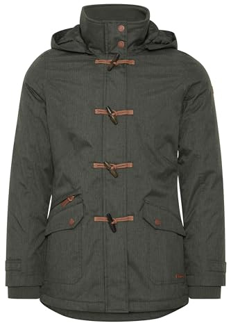 OXMO OXBrooke vinterparkas för kvinnor, parkas, kappa i dufflecoat stil med huva, CLIMB IVY (793785), L