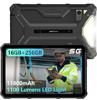 Ulefone Armor Pad 4 Ultra 5G Outdoor Tablet Mit 10080mAh Akku, Android 14 IP68, 16GB+256GB/SD-2TB, 1100 LED-Licht, 2K FHD+ 10.36 Zoll 50MP+32MP Kamera, Dual SIM/5G WiFi/OTG/NFC