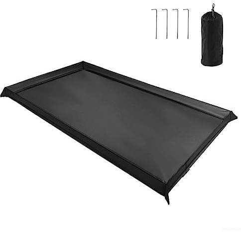 Tapis de sol d'extérieur avec tissu Oxford haute densité et revêtement imperméable pour protection de sol de tente toutes saisons (200 x 120 cm)