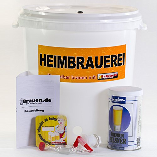 Bierbrauset Pils - Pilsner selber brauen (12 - 20 Liter) – Ideal für Brauset Anfänger oder als Bier Geschenk, inklusive Brauanleitung
