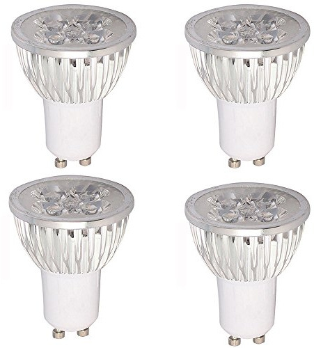 XINYANSEE 4 stycken GU10 4 W LED-lampa 4 x 1 W AC 85–265 V varmvit 3 000 K 280–300 LM ..