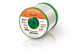 Stannol Sn99Cu1-svetsning 1,0 mm 250 g med flöde 478102