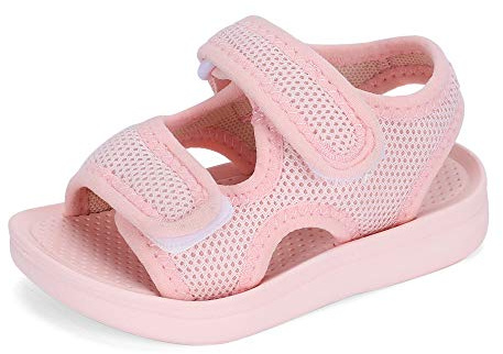 MK MATT KEELY Unisex barn sommarsandaler flickor pojkar enfärgade halkfria löparskor skor för vandring utomhus strand EU 21–35, ROSA, 24 EU