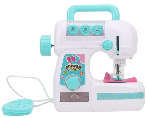Liyeeo DIY Mini Sewing Machine, Interesting Small Sewing Machine Toy for Kids, for Kids Over 4 Years Old Birthday Gifts Boys and Girls
