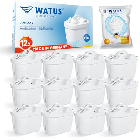 Watus Filtri, Compatibili con BRITA Maxtra+ e Maxtra, Maxtra Pro, Maxtra Plus, Made in Germany, Riducono Piombo, Cloro, Metalli Pesanti e Calcare Nell'acqua (12)