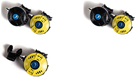 TsoLay 3 x Tauchregler, 2. Stufe, professioneller Unterwasser-Atemregler, Zubehör, Gelb