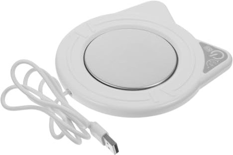 COLLBATH 1juego Calentador De Tazas USB Temperatura Constante Plato Calentador Automático para Bebidas para Té Color Blanco