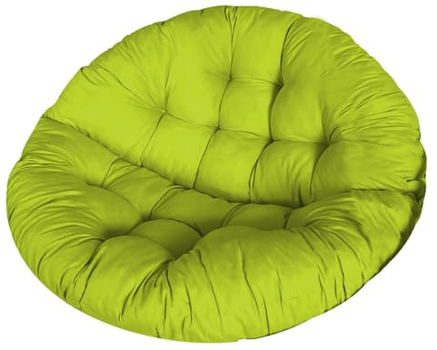 Surwin Hängesessel Kissen, Kissen für Hängesessel Rundes 110cm Dicke Stuhlkissen Weich Bequem Gartenstuhlauflage, Kissen Hängesessel für Rattanmöbel und Gartenstuhl (Grün)