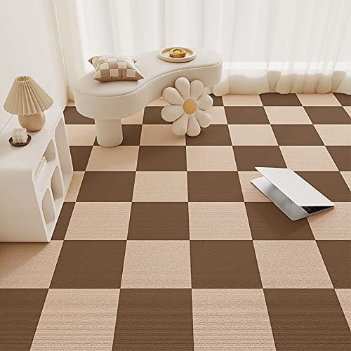 Losetas de Moqueta 12 Piezas de losetas Autoadhesivas para alfombras, 12 x 12 Pulgadas, insonorizadas, despegables y pegadas, Lavables, Resistentes al Aceite, Antideslizantes, para Proteger el Piso d