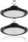 Fynokst Projecteur LED Industriel 100W, 12800LM UFO Eclairage Plafonnier LED Garage avec Chaine, 6000K Projecteur Intérieur, IP66 Étanche Éclairage de Plafond pour Garage Atelier Usine 2 Pièces