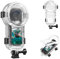 PULUZ Étui de plongée étanche 60 m pour Insta360 X5, coque de protection invisible sous l'eau pour Insta360 X5 Accessoires pour appareil photo photo à 360 degrés