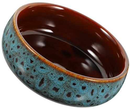 DEARMAMY Vaso da Fiori Idroponico in Ceramica Grande senza Foro, Ciotola per Piantare Ninfee e Narcisi, Contenitore Resistente per Piante da Interno ed Esterno, Decorazione Naturale