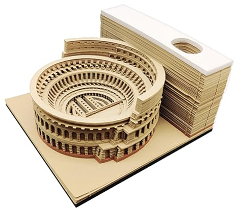 Bloc de notas con calendario 3D 2026 – Papel de notas de estilo escultura creativa, bloc de escritura de seguimiento de hábitos, notas de rasgado amigables con marcapáginas, artísticos de