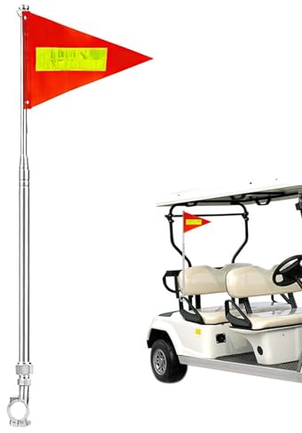 Bandera para Bicicleta | Decoración Retráctil de Alta Visibilidad con Banda Reflectante | Bandera reflectora de alta visibilidad para bicicleta | para Vehículos Eléctricos, Sillas de Ruedas, Adultos y