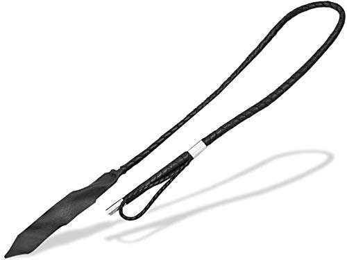 Peitsche als geflochtene Dompteur-Peitsche Lederpeitsche mit Lederzunge 135 cm Extra Schlankes Modell Echtes Leder