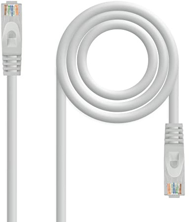 NANOCABLE 10.20.1800-L25 - Cable de Red Latiguillo RJ45 LSZH CAT.6A UTP AWG24, Gris, 25 cm
