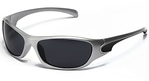 SHEEN KELLY Wrap Round Sunglasses for Mens Women Y2k Futuristic Glasses Light Sunglasses