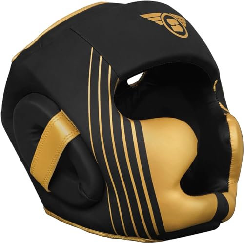 Stealth Sports Box-Kopfschutz - verstellbare Muay Thai Kopfbedeckung für Damen & Herren - Wangen Ohr Kinnschutz - MMA Training Kopfschutz - Sparringhelm für Kickboxen Kampfsport (S/M)