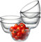 NUTRIUPS 6 Stück Mini Glasschalen im Set 500ML Glasschüssel Salatschüssel 11.6cm Glas Dessertschalen Glas, Vorspeise Glasschale
