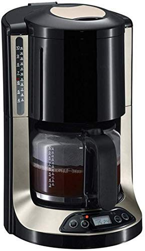 Cafetière, Machine à Café Filtre 10 Tasses Cafetières Programmables avec Minuterie Garder Chaud Fonction D'Arrêt Automatique Système Anti-Goutte, Filtre Réutilisable Permanent 1.25 l Intéressant, HU