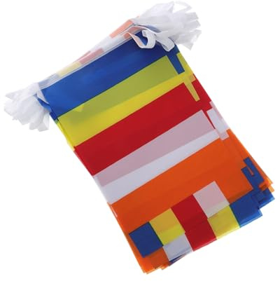 BESPORTBLE Drapeau de Prière de Bouddha 5 Couleurs en Polyester pour Bannière Suspendue Utilisée Lors de Rituels et Cérémonies Spirituelles Bouddhistes