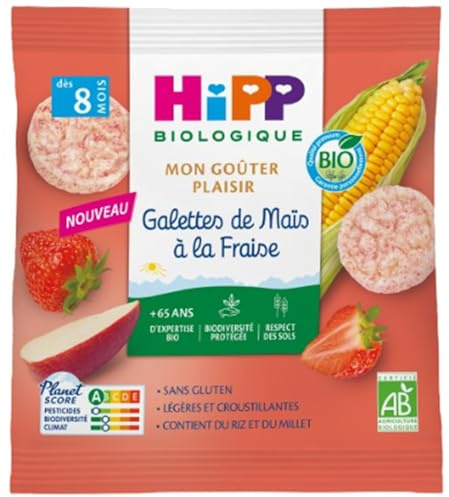 HiPP - Galette de Maïs à la Fraise Mon Goûter Plaisir - Sachet de 23g BIOLOGIQUE