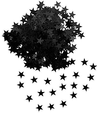 Oblique Unique® Stern Konfetti Schwarz Über 500 STK. Streu Deko Tischdeko für Geburtstag Fasching Karneval Party Halloween Weihnachten