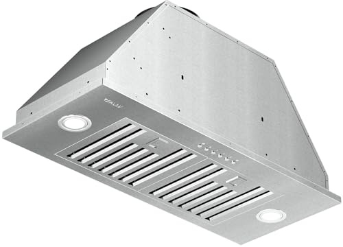 EKON Range Hood Insert 30 Inch, 900 CFM Built-in Kitchen Vent Hood, Ducted or Ductless Convertible, 4-Speed Soft Touch Panel, Stainless Steel Filters, Over Stove Vent Hood NAB01-30