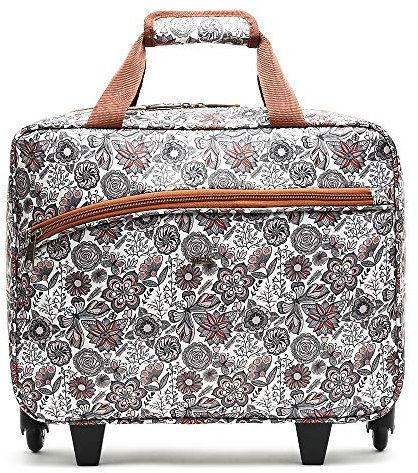 MISAKO Binilus Rollkoffer mit Aufdruck Damen - Binilus Rosa 39 X 44 X 15 cm