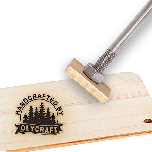 OLYCRAFT Custom Holz Leder Branding Eisen 3cm Custom Branding Eisenstempel BBQ Heat Stamp Mit Messingkopf Holzgriff Für Holzbearbeitung & Handgefertigtes Design # 13