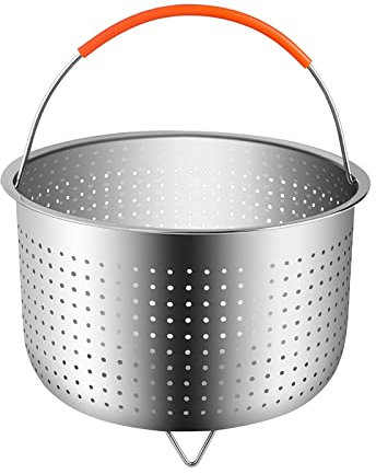 WUUDWALK Accesorios Vapor Acero Inoxidable, Cesta Vapor Acero Inoxidable, Vaporeras para Ollas, Cesta Vaporera de Verduras de vapor Olla a presión Canasta de limpieza de frutas y verduras multifunción