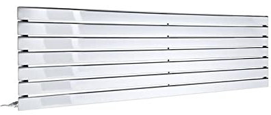 King Chrome Electric Horizontal Radiator 516mm (h) x 1850mm (w) - 900w Single Heat Element (Pre-Filled)