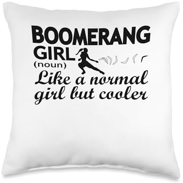 Boomerang Girl Like A Normal Girl But Cooler Bommerang Sport Throw Pillow