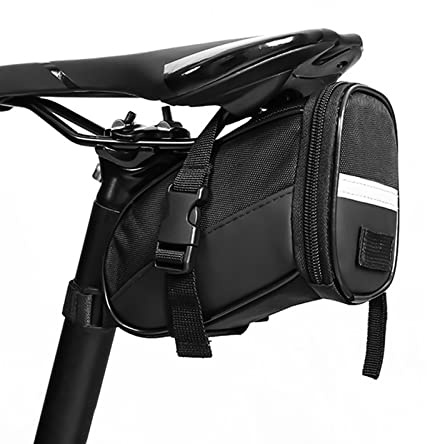 Fayemint Sacoche de Selle Vélo Étanche - Accessoire Portable pour Vélos de Route, Pliants et VTT - Noir