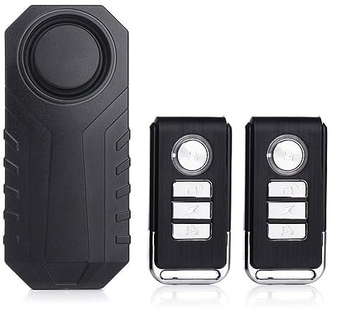 Meichoon Alarm Wireless Bicycle Motorcycle Lock Waterproof Anti-Theft Security Sensor System with 113dB Super Loud Sound 7 Level Sensitivity 2 Remote Control for Bike Car Scooter Vehicles