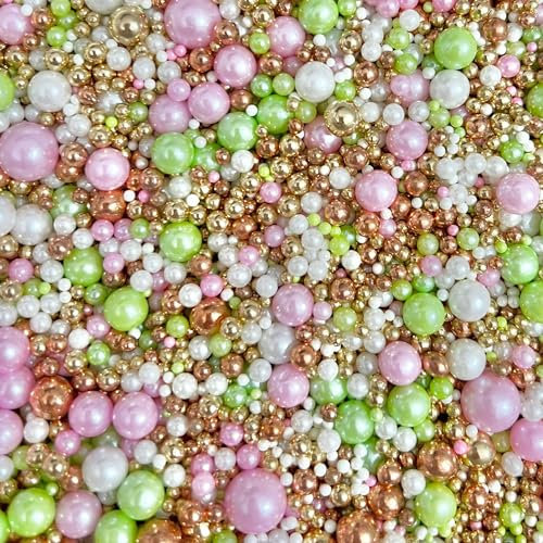 Wicked pink green white rose gold sprinkles edible pearls cupcake cake toppers biscuits ball mix pearls decoration 100s 1000s party baking SUGAR PLUM FAIRY