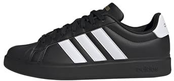 adidas Hombre STREETTALK Shoes, Core Black/FTWR White/Matte Gold, 43 1/3 EU