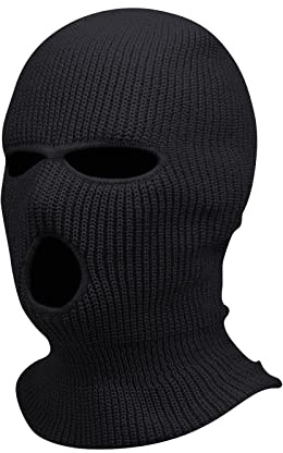 Cagoule Hiver Mode Balaclava Tricoté Intégral 3 Trous Homme Chapeau Tricoté Femme Hiver Vélo Ski Cagoule Unisexe Sports