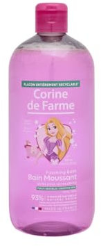 Corine de Farme - Schaumbad Disney, Rapunzel – Duschgel Freesia für Kinder ab 3 Jahren – Formel Clean Beauty, hergestellt zu 100% in Frankreich – 500 ml