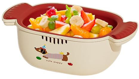 Set Scolapasta per Cucina - Set Scodella e Colino 2 in 1,Scodello Lavaggio con Scolatore per Cucina Pasta Frutta Verdura