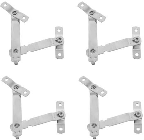 COLLBATH 4 Pièces Limiteur de Fenêtre Acier Inoxydable Support Anti-vent Réglable pour Fenêtres à Battants Dispositif de Sécurité Garçon Fille Restricteur Ouverture pour Maison et Bureau