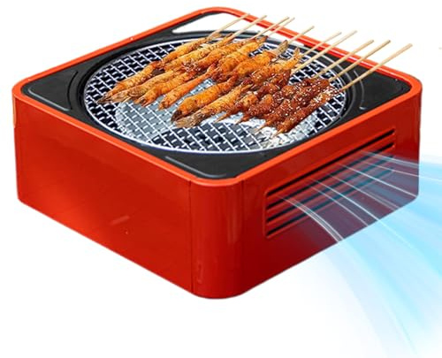 Bärbar kolgrill, bordsgrill, minigrill, för trädgård camping picknick resor inomhus utomhus fester och