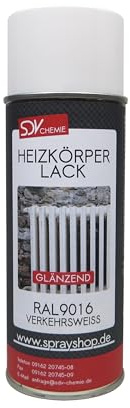 SDV Chemie Heizkörperlack Spray verkehrsweiss glänzend 1x 400ml RAL 9016