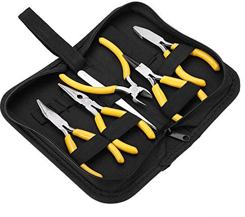 5 Stücke Schmuck Zangen Tools Kit, Schmuck Enthält Spitzzange, Schmuck Zangen, Runde Bent Nase Perlen Machen DIY