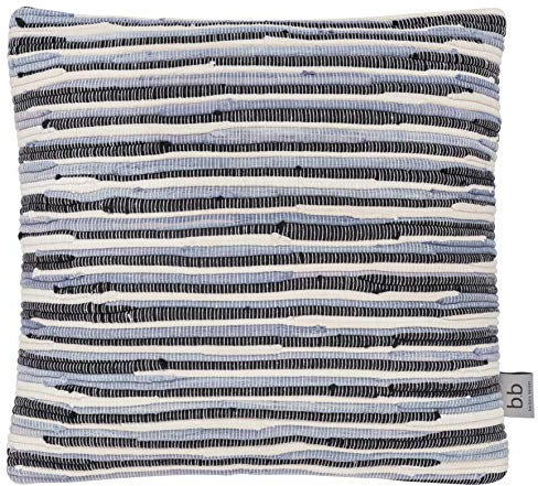 Barbara Becker B.B. Home Passion Kissenhülle Rag Rug 07 grau-Silber-schwarz, 45x45 cm Dekokissen 200039 Sofa Wohnzimmer