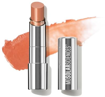 MDSolarSciences Hydrating Sheer Lip Balm SPF 30 - Lip Moisturizer With SPF 30 For Healing Sun Defense - Natural, Vegan, And Chemical Free Formula - Creamy, Hydrating Smoothing Balm - Nude - 0.15 oz