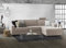 Talamo Italia - Schlafsofa mit Halbinsel Adelia, Sofa mit drehbarer Öffnung, Aufbewahrungshalbinsel rechts, schmale Armlehnen, 100 % Made in Italy, cm 260 x 95 x 90 cm, Taupe
